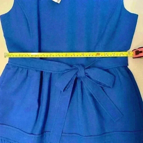 NWT Tory Burch Jane Dress Blue Dahlia Cap Sleeve Knee Length Size 10 - Picture 10 of 11
